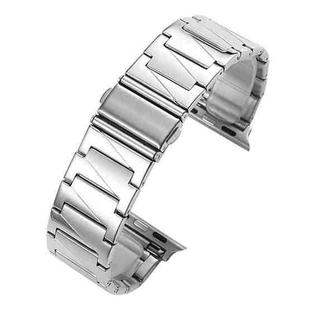 For Apple Watch 38 / 40 / 41 / S10 42mm xDfind Stepped Stainless Steel Watch Band(Silver)