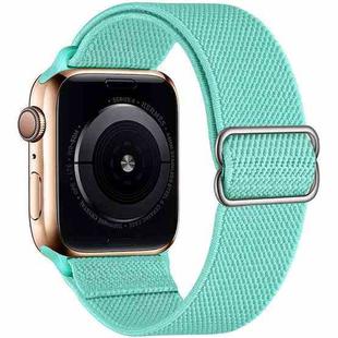 For Apple Watch 42 / 44 / 45 / 46 / 49mm xDfind Adjustable Slide Buckle Elastic Nylon Watch Band(Mint Green)