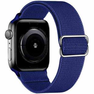 For Apple Watch 42 / 44 / 45 / 46 / 49mm xDfind Adjustable Slide Buckle Elastic Nylon Watch Band(Royal Blue)