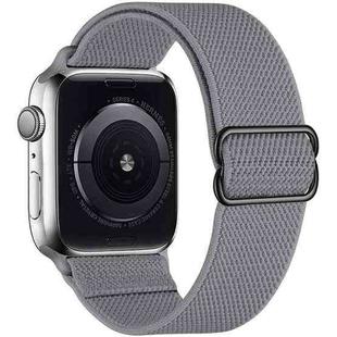 For Apple Watch 38 / 40 / 41 / S10 42mm xDfind Adjustable Slide Buckle Elastic Nylon Watch Band(Grey)