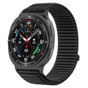 For Samsung Galaxy Watch8 / 8 Classic xDfind Woven Nylon Hook And Loop Fastener Watch Band(Black)