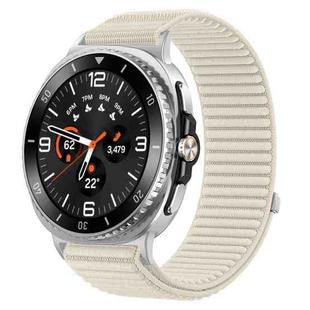 For Samsung Galaxy Watch8 / 8 Classic xDfind Woven Nylon Hook And Loop Fastener Watch Band(Starlight)