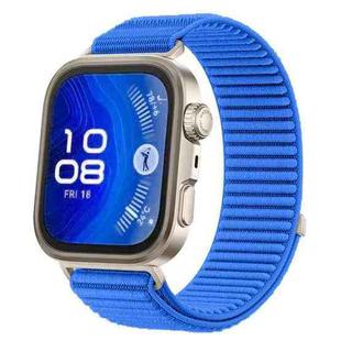 For Huawei Watch Fit4 / Fit4 Pro / Fit3 xDfind Woven Nylon Hook And Loop Fastener Watch Band(Klein Blue)