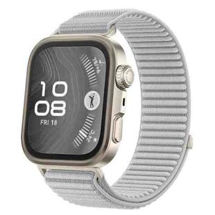 For Huawei Watch Fit4 / Fit4 Pro / Fit3 xDfind Woven Nylon Hook And Loop Fastener Watch Band(Grey)