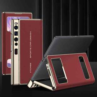 For Huawei Mate Xs 2 GKK Flip Full Cover Folding Phone Case with Window(Red)