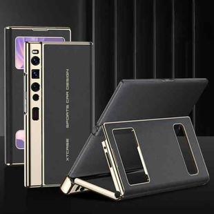 For Huawei Mate Xs 2 GKK Flip Full Cover Folding Phone Case with Window(Black)