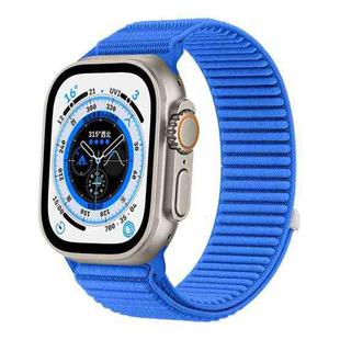 For Apple Watch 38 / 40 / 41 / S10 42mm xDfind Woven Nylon Hook And Loop Fastener Watch Band(Klein Blue)