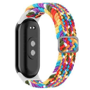 For Xiaomi Smart Band 10 / 9 / 8 xDfind Adjustable Elastic Nylon Braided Watch Band(Rainbow)