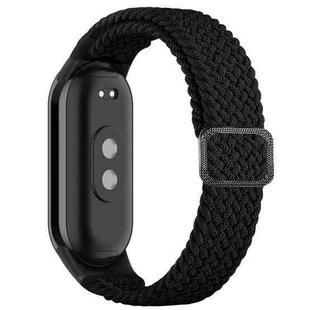 For Xiaomi Smart Band 10 / 9 / 8 xDfind Adjustable Elastic Nylon Braided Watch Band(Black)