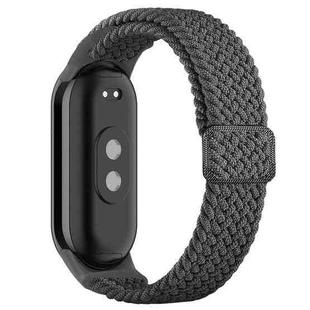 For Xiaomi Smart Band 10 / 9 / 8 xDfind Adjustable Elastic Nylon Braided Watch Band(Grey)