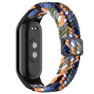 For Xiaomi Smart Band 10 / 9 / 8 xDfind Adjustable Elastic Nylon Braided Watch Band(Colorful Denim)
