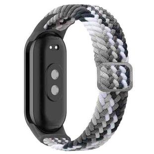 For Xiaomi Smart Band 10 / 9 / 8 xDfind Adjustable Elastic Nylon Braided Watch Band(Colorful Black)