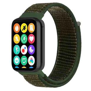 For Xiaomi Smart Band 9 Pro/8 Pro/Redmi Watch 5/4 xDfind Nylon Hook and Loop Fastener Watch Band(Army Green)
