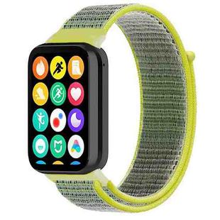 For Xiaomi Smart Band 9 Pro/8 Pro/Redmi Watch 5/4 xDfind Nylon Hook and Loop Fastener Watch Band(Bright Yellow)