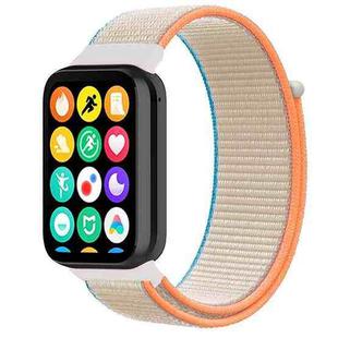 For Xiaomi Smart Band 9 Pro/8 Pro/Redmi Watch 5/4 xDfind Nylon Hook and Loop Fastener Watch Band(Milk White)