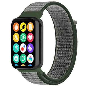For Xiaomi Smart Band 9 Pro/8 Pro/Redmi Watch 5/4 xDfind Nylon Hook and Loop Fastener Watch Band(Dark Olive)