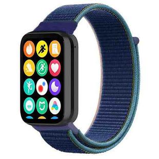 For Xiaomi Smart Band 9 Pro/8 Pro/Redmi Watch 5/4 xDfind Nylon Hook and Loop Fastener Watch Band(Dark Navy Blue)