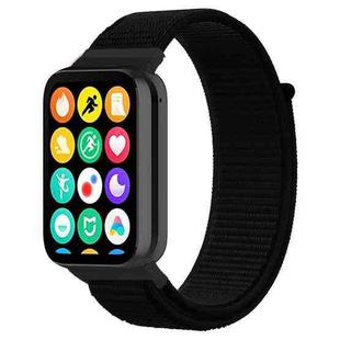 For Xiaomi Smart Band 9 Pro/8 Pro/Redmi Watch 5/4 xDfind Nylon Hook and Loop Fastener Watch Band(Dark Black)