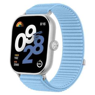 For Xiaomi Smart Band 9 Pro/8 Pro/Redmi Watch 5/4 xDfind Woven Nylon Hook And Loop Fastener Watch Band(Island Blue)