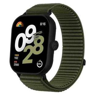 For Xiaomi Smart Band 9 Pro/8 Pro/Redmi Watch 5/4 xDfind Woven Nylon Hook And Loop Fastener Watch Band(Spruce Green)