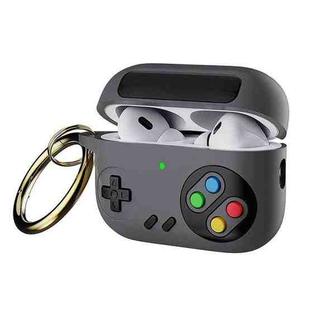 For AirPods 4 Retro Game Console Style Earphone Silicone Protective Case(Grey)