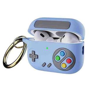 For AirPods 4 Retro Game Console Style Earphone Silicone Protective Case(Blue)
