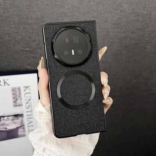 For Honor Magic V5 CD Magsafe Magnetic Cloth Texture Phone Case(Black)