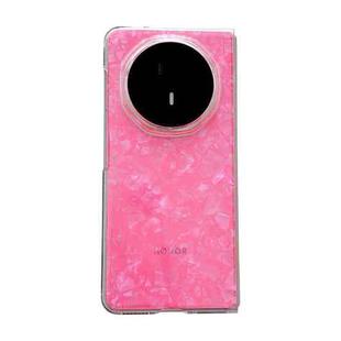 For Honor Magic V5 Pearlescent Shell Texture Phone Case(Red)