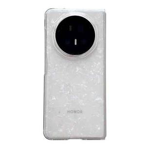 For Honor Magic V5 Pearlescent Shell Texture Phone Case(Beige)