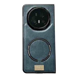 For Honor Magic V5 Crazy Horse Pattern MagSafe Magnetic Phone Case(Blue)