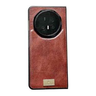 For Honor Magic V5 Crazy Horse Texture PU Phone Case(Red)