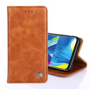For Samsung Galaxy A30 Non-Magnetic Retro Texture Horizontal Flip Leather Case with Holder & Card Slots & Wallet(Brown)