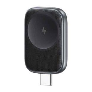 For Apple Watch Series USAMS CD247 USB-C / Type-C Plug Portable Watch Wireless Charger(Metal Gray)