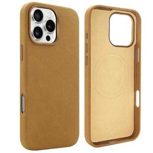 For iPhone 16 Pro Max VIETAO Suede MagSafe PU Leather Phone Case(Light Brown)