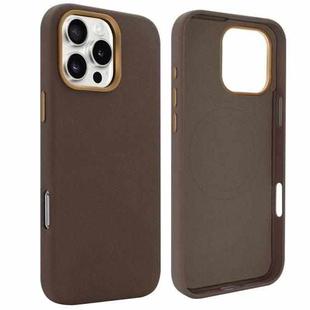 For iPhone 16 Pro VIETAO Suede MagSafe PU Leather Phone Case(Coffee Brown)