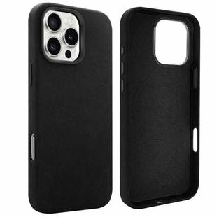 For iPhone 16 Pro VIETAO Suede MagSafe PU Leather Phone Case(Black)