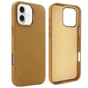 For iPhone 16 VIETAO Suede MagSafe PU Leather Phone Case(Light Brown)