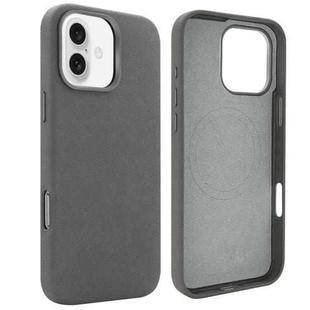For iPhone 16 VIETAO Suede MagSafe PU Leather Phone Case(Dark Grey)