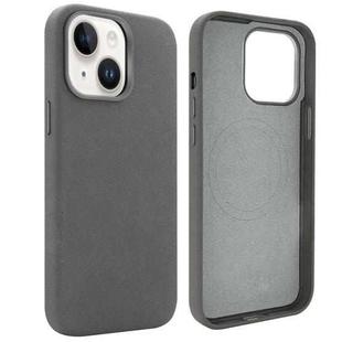 For iPhone 15 VIETAO Suede MagSafe PU Leather Phone Case(Dark Grey)