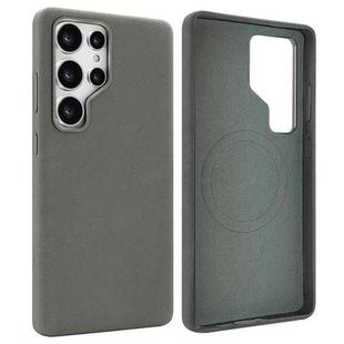 For Samsung Galaxy S25 Ultra 5G VIETAO Suede MagSafe PU Leather Phone Case(Dark Grey)