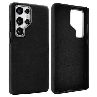For Samsung Galaxy S25 Ultra 5G VIETAO Suede MagSafe PU Leather Phone Case(Black)