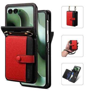 For Motorola Razr 60 Ultra / Ultra 2025 Crossbody Color Matching Folding Phone Case(Red)