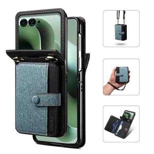 For Motorola Razr 60 Ultra / Ultra 2025 Crossbody Color Matching Folding Phone Case(Sky Blue)