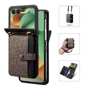 For Motorola Razr 60 / Razr 2025 Crossbody Color Matching Folding Phone Case(Dark Grey)