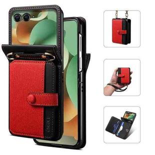 For Motorola Razr 60 / Razr 2025 Crossbody Color Matching Folding Phone Case(Red)
