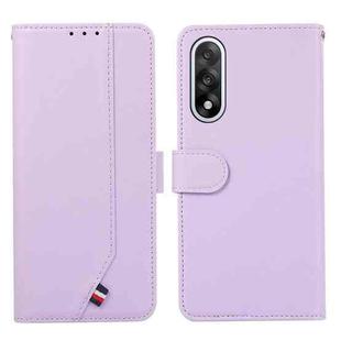 For OnePlus Nord 5 ABEEL Delicate Texture Splicing RFID Leather Phone Case(Purple)