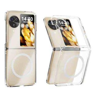 For OPPO Find N3 Flip ABEEL Transparent MagSafe Magnetic Scratch-resistant PC Phone Case(Transparent)
