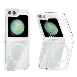 For Samsung Galaxy Z Flip5 5G ABEEL Transparent MagSafe Magnetic Scratch-resistant PC Phone Case(Transparent)