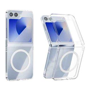 For Samsung Galaxy Z Flip6 5G ABEEL Transparent MagSafe Magnetic Scratch-resistant PC Phone Case(Transparent)