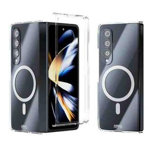 For Samsung Galaxy Z Fold4 5G ABEEL Transparent MagSafe Magnetic Scratch-resistant PC Phone Case(Transparent)